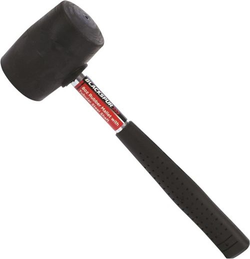 8oz Rubber Mallet Hammer STEEL Shaft Grip New Handle DIY Camping Paving Tool UK