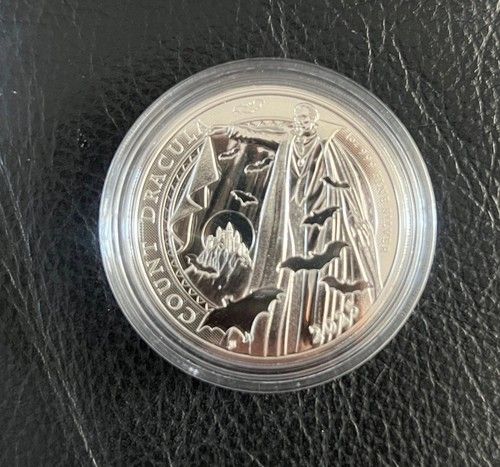  Count Dracula, 1oz, 2025,  Royal Mint. Fine .999 Silver  Coin in a capsule.