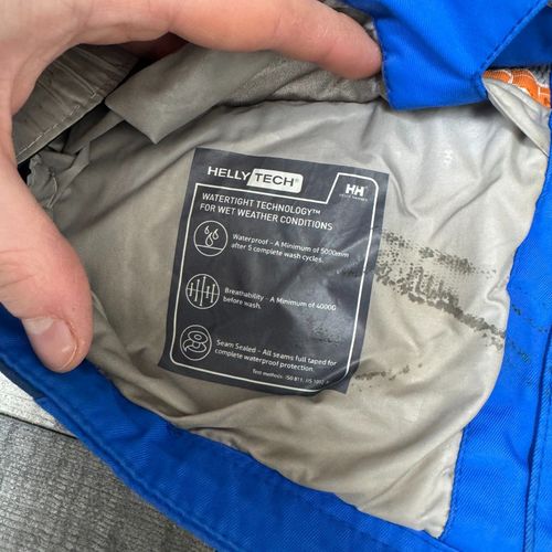 Helly Hansen Helly Tech Ski Jacket Waterproof Hooded Blue Mens Small — image 11