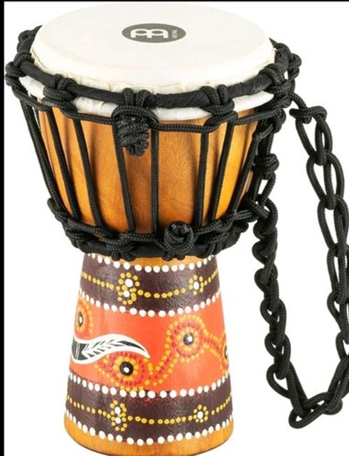 Meinl Percussion 8'' Wooden Djembe -Rope Tuned -Goatskin Head -Python Design