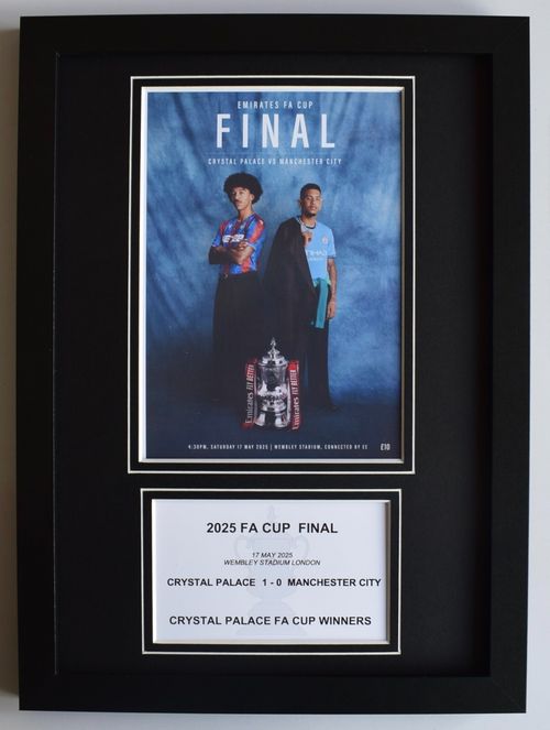 2025 FA Cup Final A4 Photo Match Programme Display Football Crystal Palace Gift — image 1