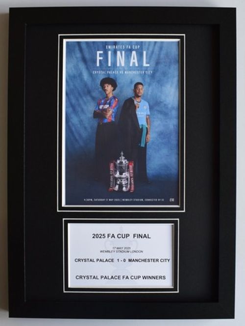 2025 FA Cup Final A4 Photo Match Programme Display Football Crystal Palace Gift
