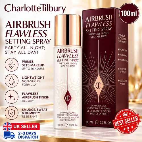 Charlotte Tilbury Airbrush Flawless Setting Spray 100ml Long Wear Makeup Mist UK