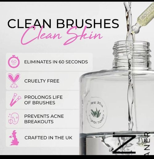 ISOCLEAN Professional Make-Up Brush Liquid Cleaner Spray, Aloe Vera, Clear 525ml — image 3