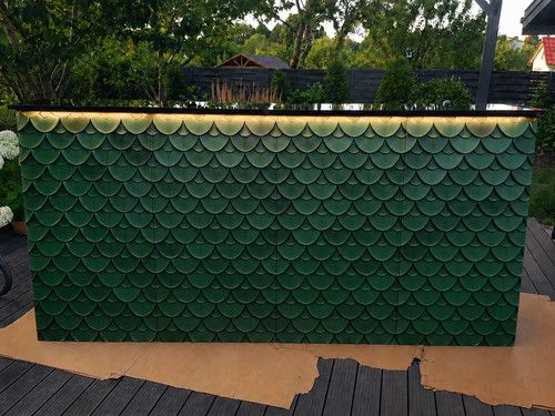 Mobile Bar 240cm LED Event Counter Green 3D | Emerald Scale