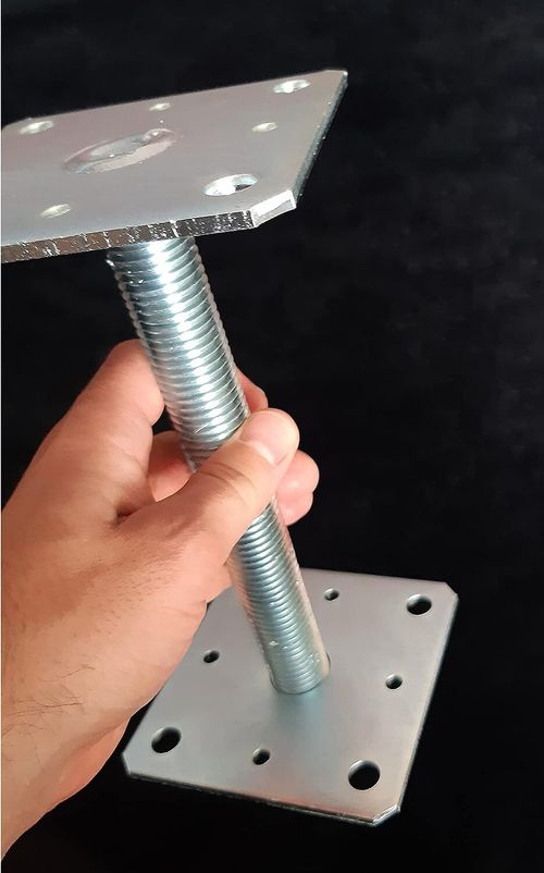 Heavy Duty Galvanised Adjustable Height Pergola Support Bolt-Down Base Post DIY — image 2