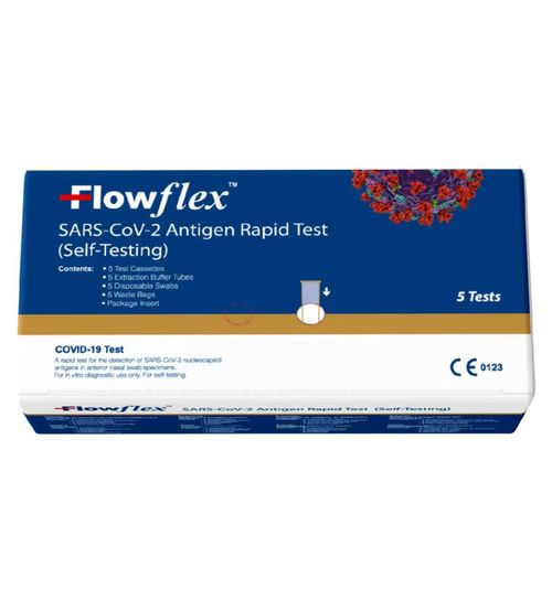 5 Pack Flowflex Antigen Rapid Lateral Flow Covid 19 Test Home Testing Kit — image 1