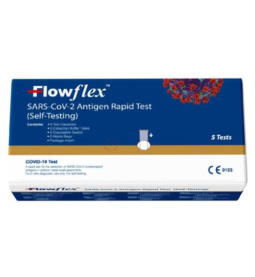 5 Pack Flowflex Antigen Rapid Lateral Flow Covid 19 Test Home Testing Kit