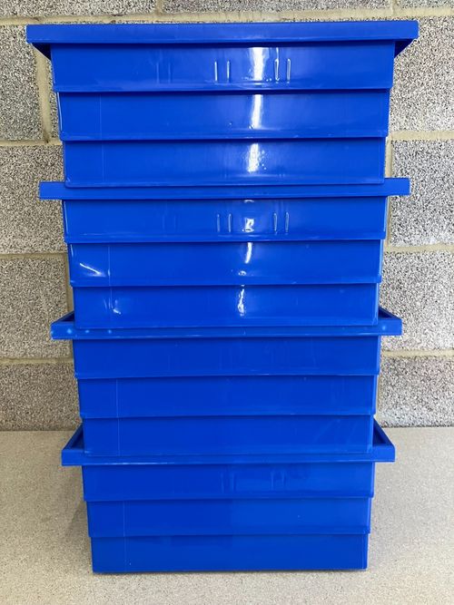 FACTORY CLEARANCE plastic parts storage lin bins boxes garage workshop Blue Grey — image 8
