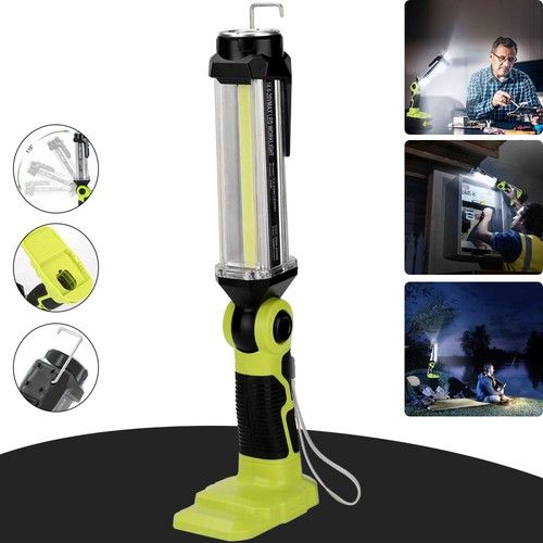 Cordless LED Work Light for Ryobi 18v Battery 2000LM Battery Powered Flashlight