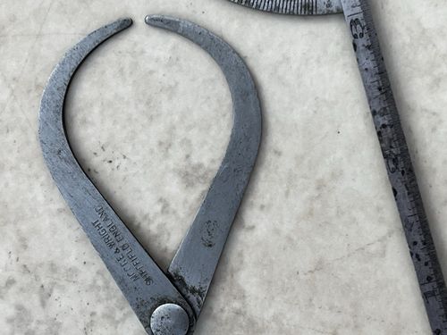 Moore & Wright Vintage Measuring Tools Lot: Engineer’s Square, Rule, Callipers — image 14