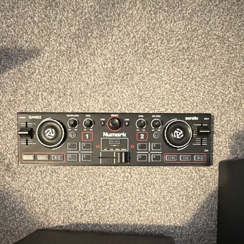 Numark DJ2GO2 2-Deck DJ Controller plus Logitech speakers and sub — image 2