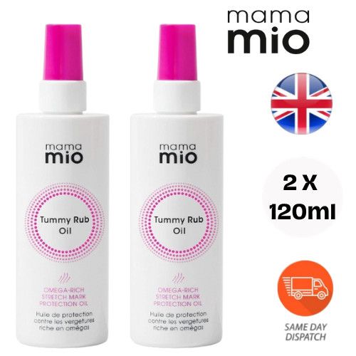 2 X 120ml Mama Mio Tummy Rub Oil Remove Stretch Mark Natural Origin — image 1