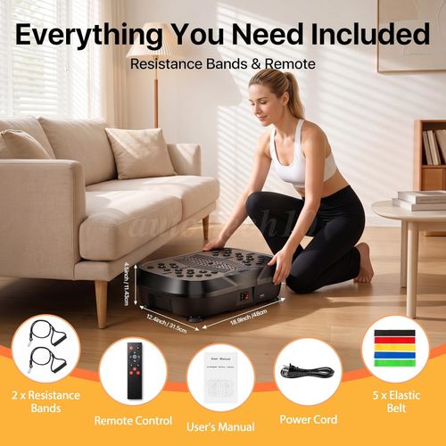 Power Vibration Plate Exercise Body Shaker Massager Vibrating Machine Platform — image 15