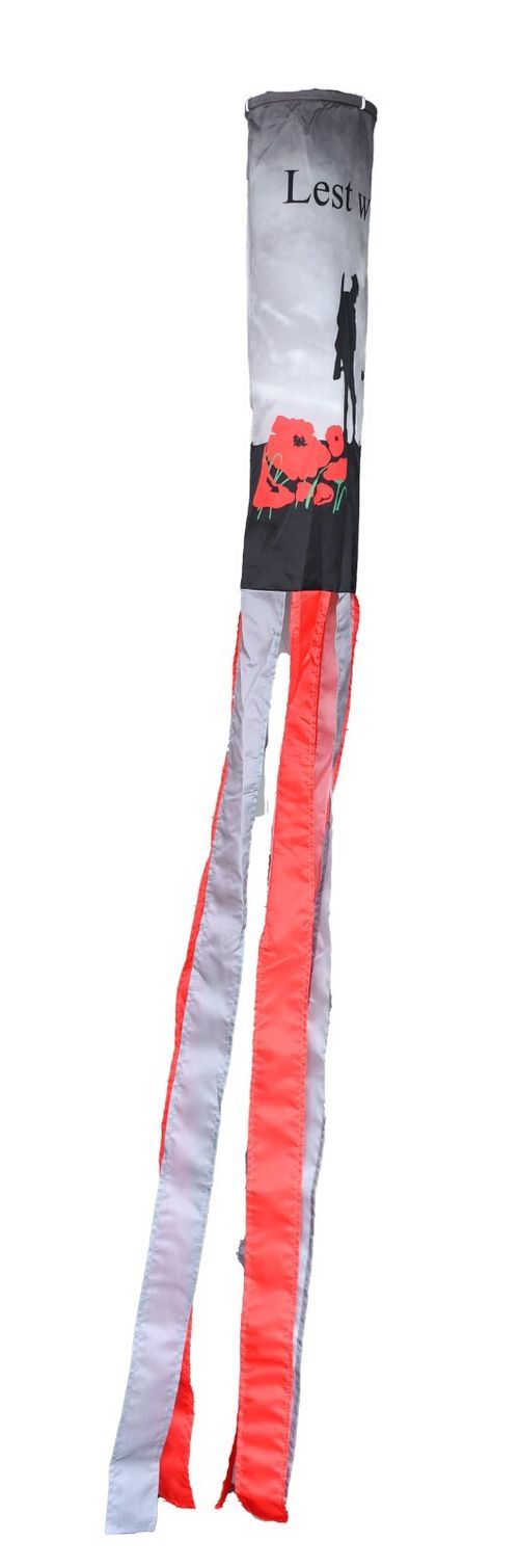 Lest We Forget Poppy Flag Nylon 5' Windsock Lest We Forget — image 2