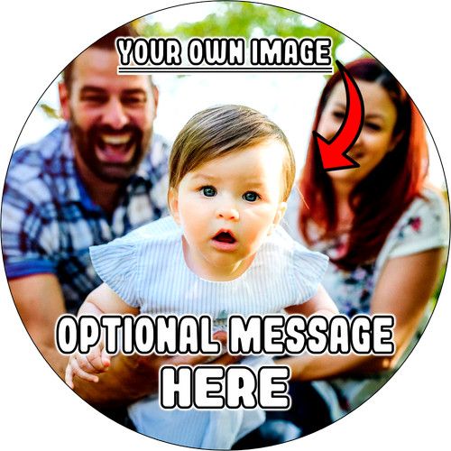YOUR OWN EDIBLE PHOTO CUSTOM CAKE/CUPCAKE TOPPERS PERSONALISED IMAGE WAFER ICING
