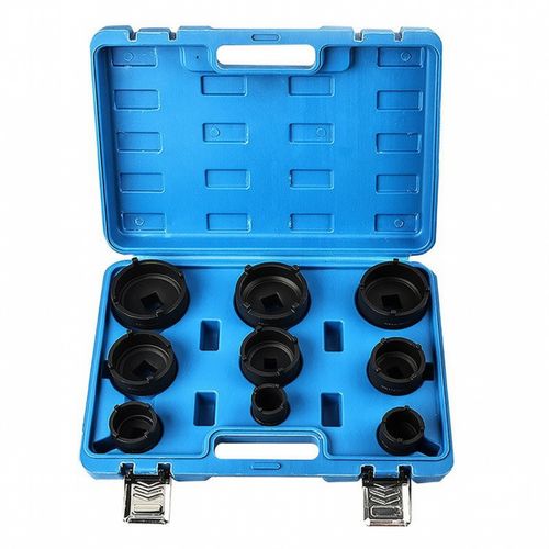 9 Pieces Wheel Bearing Locknut Socket Set Heavy-Duty for Garage — image 1