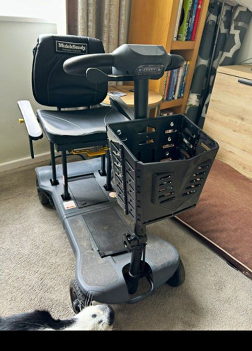 MuckSandry 4-Wheel Mobility Scooter for Adults with Armrests, Basket Grey/Black