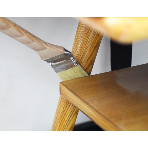 3X Long Handle Angled Paint Brush Set Radiator Wall Ceiling Decorating Brushes — image 4