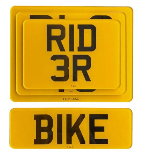 Motorbike Motorcycle Show Number Plate Bike  7x5 8x6 9x7 9x3 6x4 - Premium