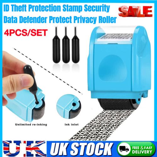 4Pcs/Set ID Theft Protection Stamp Security Data Defender Protect Privacy Roller — image 1