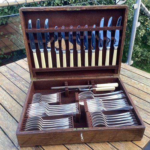 RATTAIL Design Mappin & Webb Silver Service 47 Piece Canteen of Cutlery Set