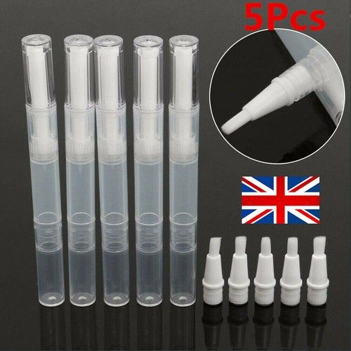 Cuticle Oil Pen 3ml 5 Pcs Brush Container Twist Tube Nail Care  Beauty UK
