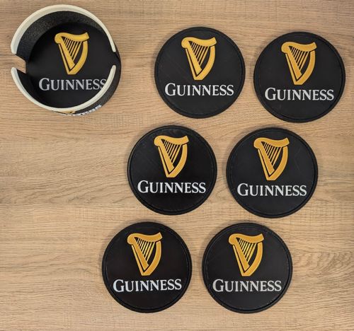 Guinness Coaster Set with Matching Holder - Great Gift for a Guinness fan! — image 2