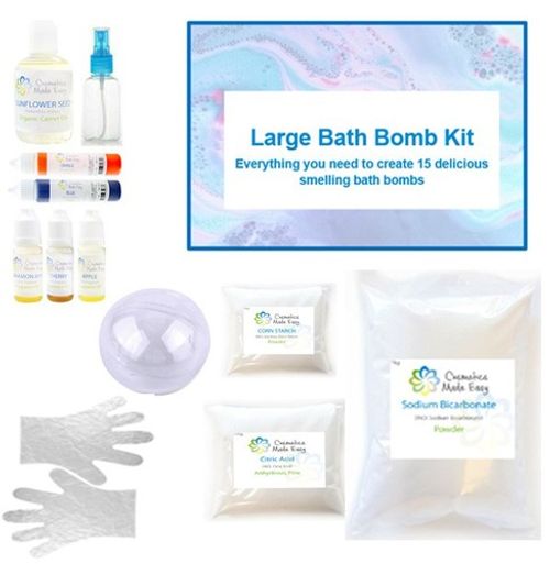Premium Bath Bomb Making Craft Kit -15 x 100g Bombs, 9 Fragrance Sets Large Gift