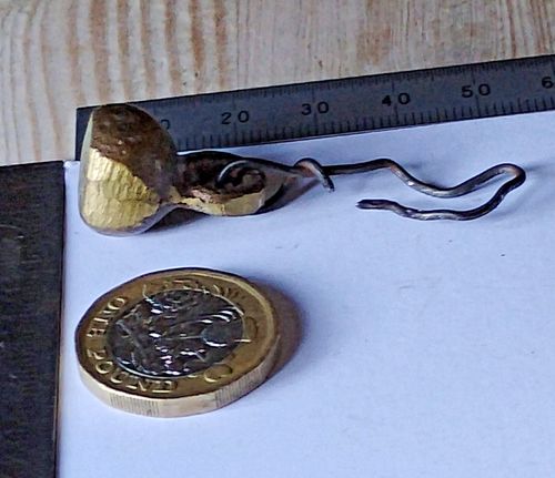 ANTIQUE BRASS/BRONZE BELL TONGUE — image 5