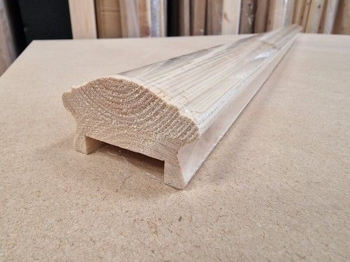 Stair Handrail Base Rail Pine LHR Profile 32mm or 41mm  Select Length and Type