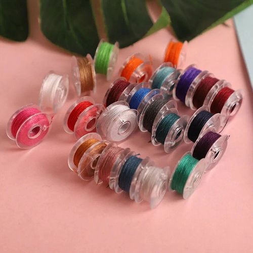 64PCS Sewing Thread Kit Polyester Bobbins Assorted Colors Hand Machine Sewing — image 4