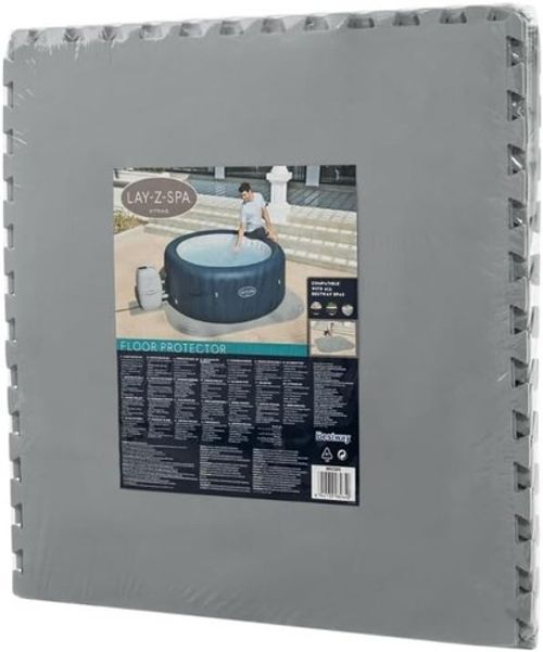 Lay-Z-Spa Hot Tub Jacuzzi Square 10 Piece Floor Protector - Fits Round Lazy Spa