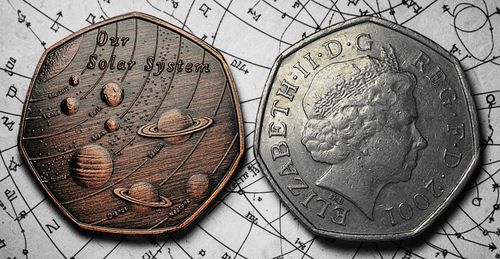 OUR SOLAR SYSTEM & AREA 51 Silver & Bronze Commemorative Coins & Case. Alien — image 13