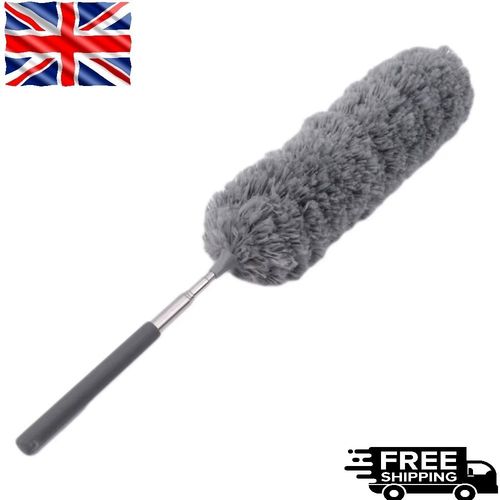 Extendable Feather Duster Telescopic Dust Brush Long Reach Handle UK — image 1