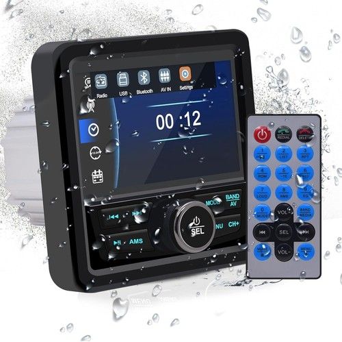 Marine Boat Radio Stereo Receiver Digital Media MP5 Player Audio AM/FM Bluetooth
