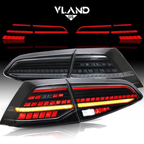 NEW VLAND VOLKSWAGEN GOLF MK7 / MK7.5 2013-2021 REAR LIGHTS UPGRADE SMOKED LED