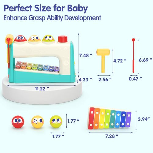 Toys for 1 Year Old Boys Girls Medium, Multicoloured Hammer & Pounding — image 7