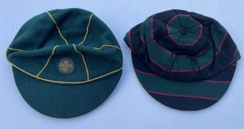 Bukta British Boy Scouts Cub Scouts Cap & Badge + Small Schoolboy Cap 1950s 60s