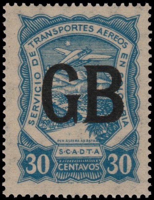 ✔️ COLOMBIA SCADTA 1923 - AIRPLANE GB CONSULAR - SC. CLGB55 ** MNH [1SCLA618]