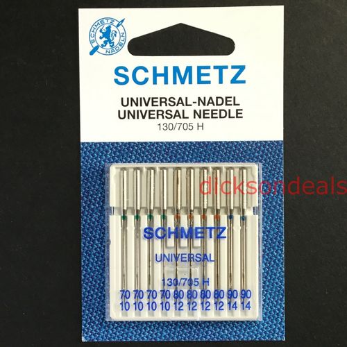 Schmetz Sewing Machine Needles Universal 10 Pack General Purpose Assorted Sizes — image 1