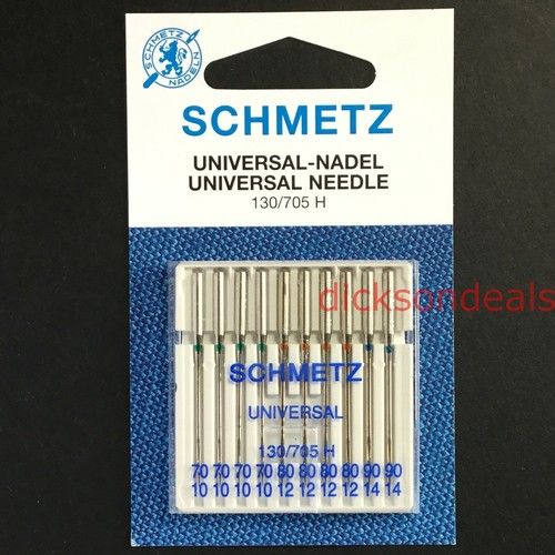 Schmetz Sewing Machine Needles Universal 10 Pack General Purpose Assorted Sizes