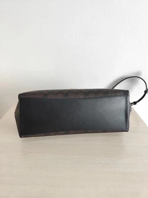 COACH CV975 Laurel In Signature Leather Walnut/Black outlet New JPN — image 5