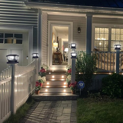 Solar Post Cap Lights Fence Post Lights Outdoor for 3x3 4x4 inch Wooden Posts — image 6