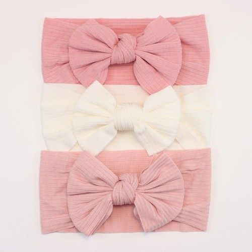 3Pcs/Set Baby Girl Headbands Lot Bows Baby Headband Newborn Gift Elastic Hair