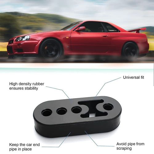4PCS Car Exhaust Rubber Heavy Duty Pipe Mount Brackets Hanger Universal Black UK — image 12