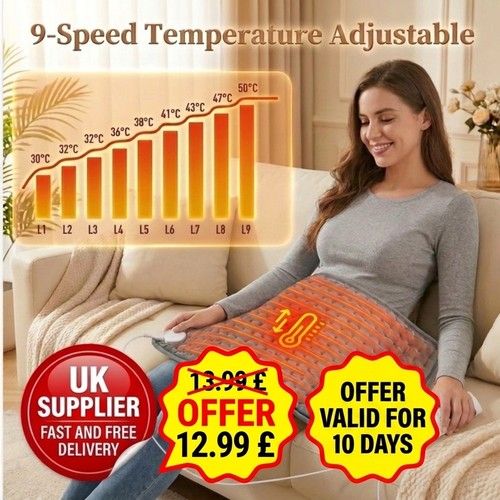 Electric Heating Pad for Back Neck Shoulder Pain Relief Heat Pad Therapy Wrap