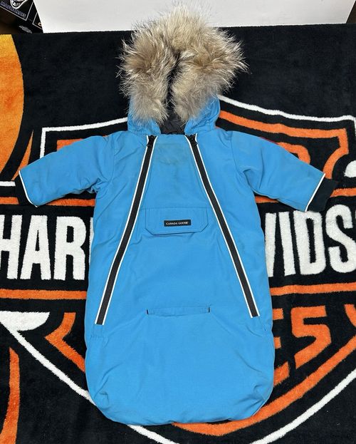 Canada Goose Baby Bunny Bunting Lamb Snowsuit Blue Size 0-3 Months — image 1