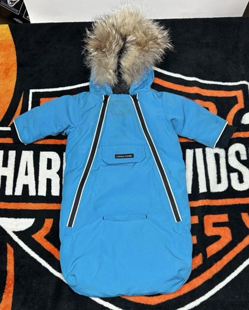 Canada Goose Baby Bunny Bunting Lamb Snowsuit Blue Size 0-3 Months