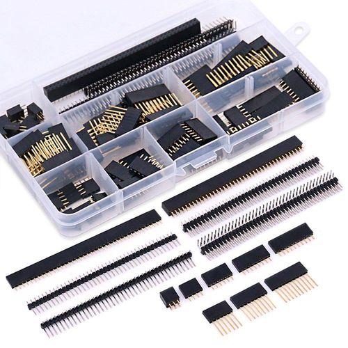 112Pcs 2.54mm Male and Female Pin Header Connector Assortment Kit, 100pcs Shield — image 1